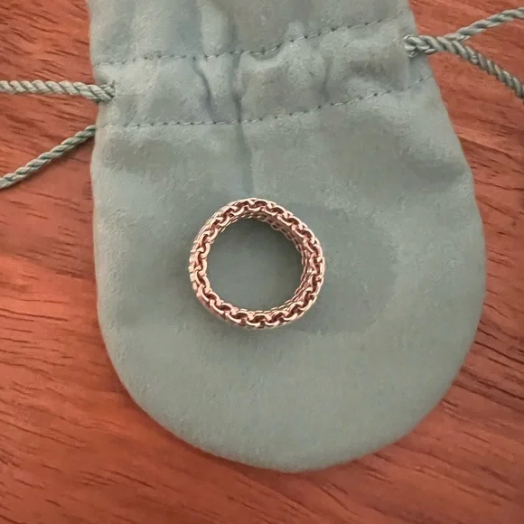 Tiffany & Co. Somerset Mesh Ring S7 - Picture 7 of 8
